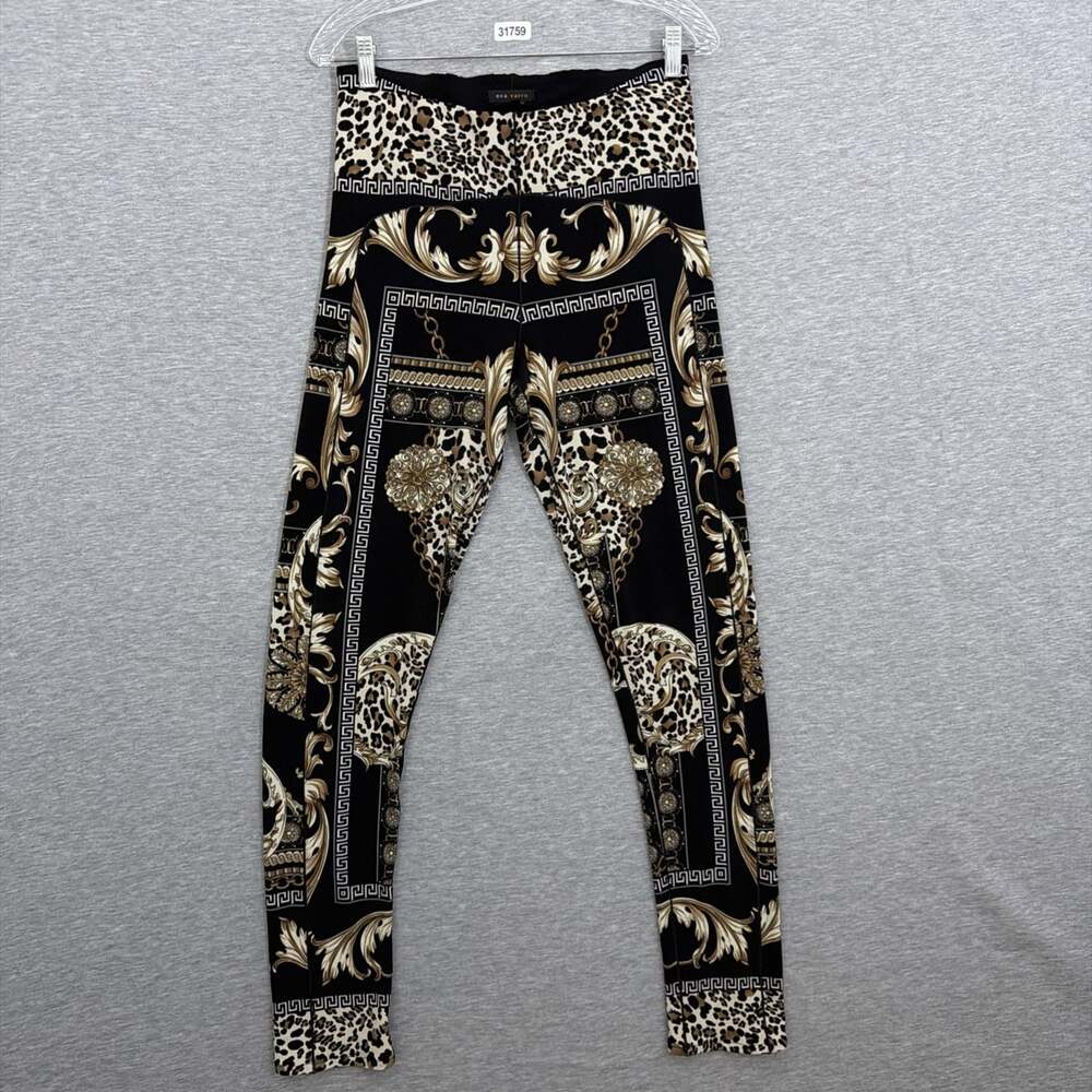 Eva Varro Women's Large Printed Pull On Skinny Leg Stretch Pants